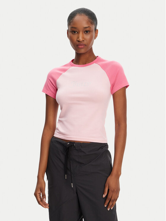 

Облегающая футболка Contrast JCWCT125307 Juicy Couture, розовый
