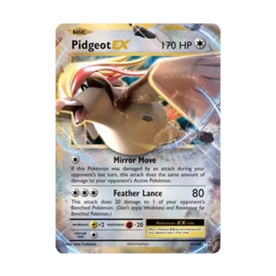 

CCG Пиджот EX (UR) #64 (голографический), Pokemon - XY - Evolutions - Singles