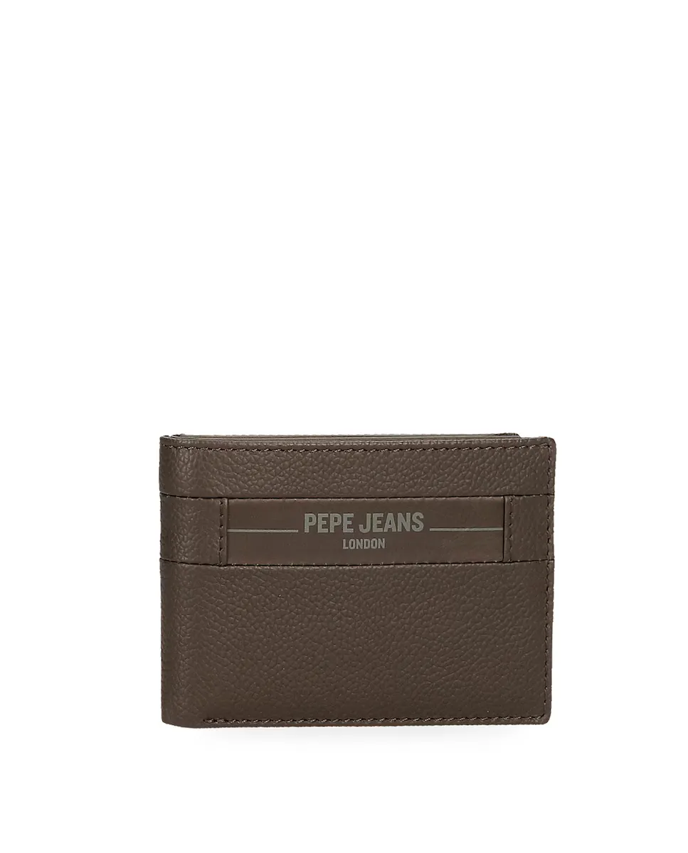 

Мужской коричневый кожаный кошелек-флажок Pepe Jeans