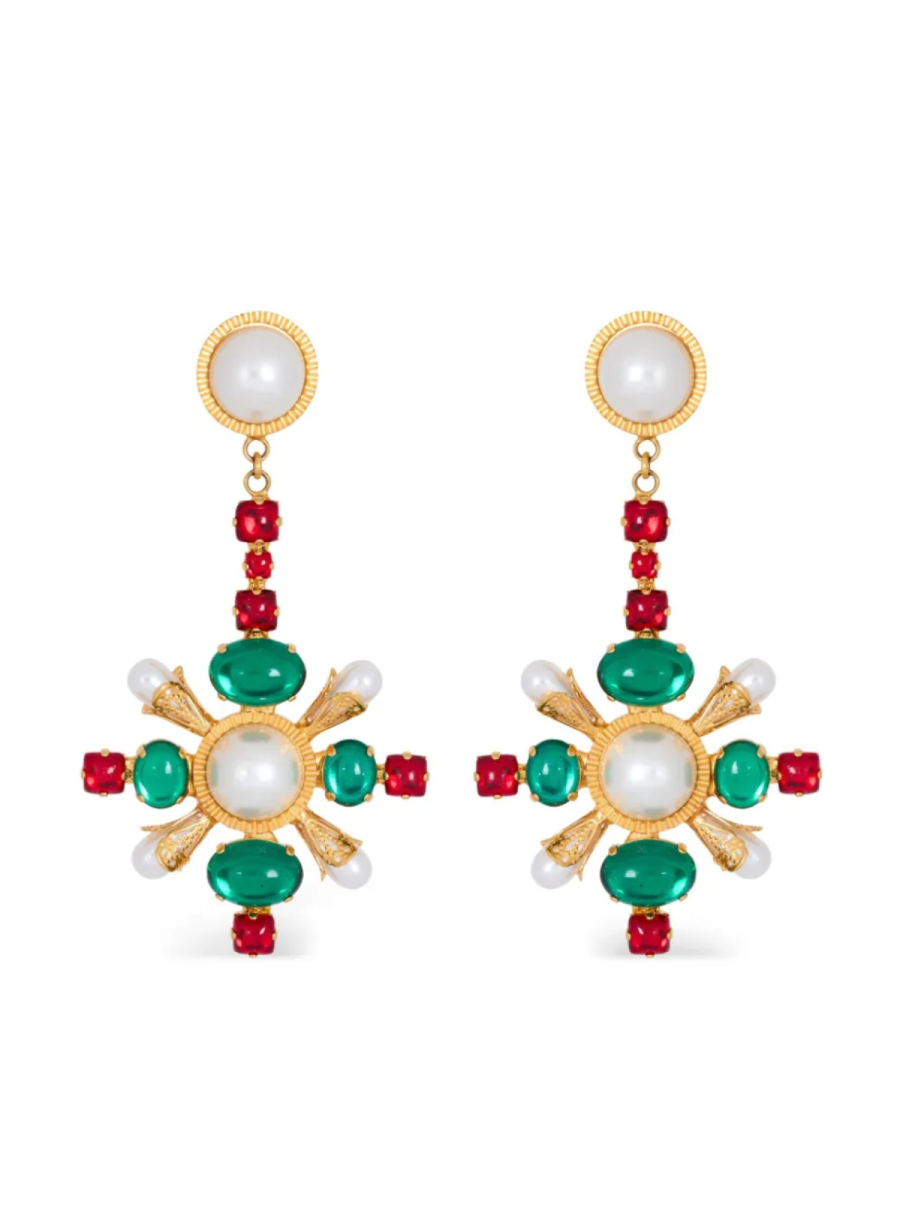 

Balmain серьги-подвески Baroque, золотой