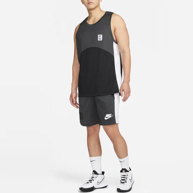 Шорты Men's Nike Colorblock Logo Straight Shorts Black Gray DQ5827-010 — фото 2