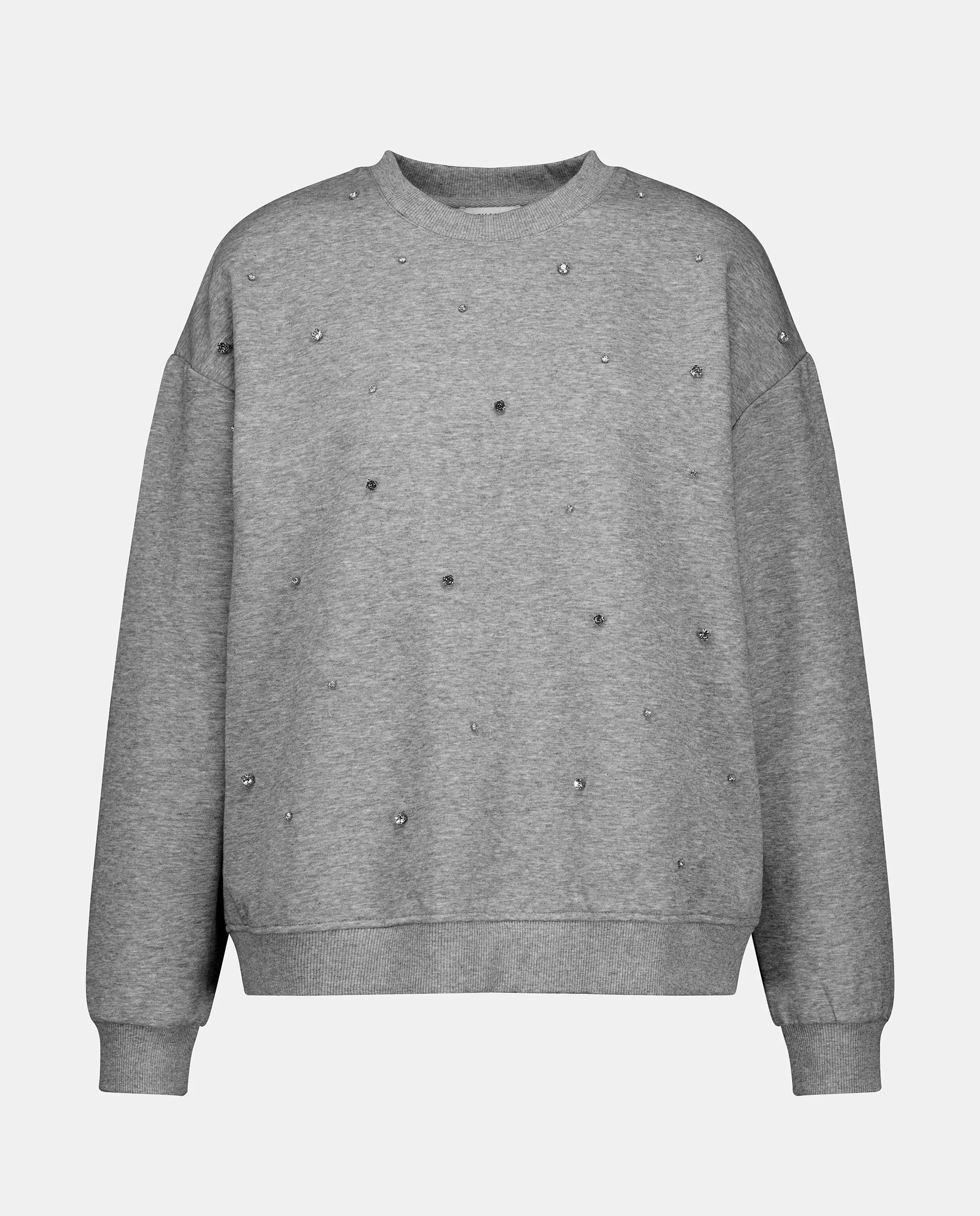 

Женская толстовка с круглым вырезом и стразами Easy Wear, серый