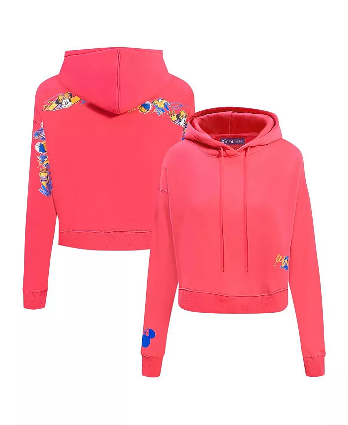 

Женская розовая укороченная толстовка с капюшоном с Микки-друзьями, Минни и Дейзи Freeze Max