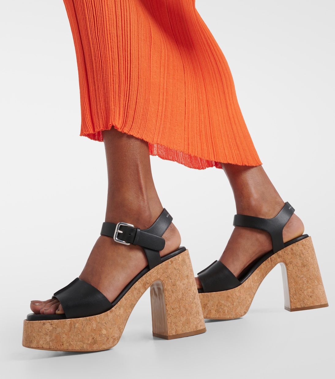 Сандалии Skyla из искусственной кожи на платформе Stella McCartney, черный — фото 4