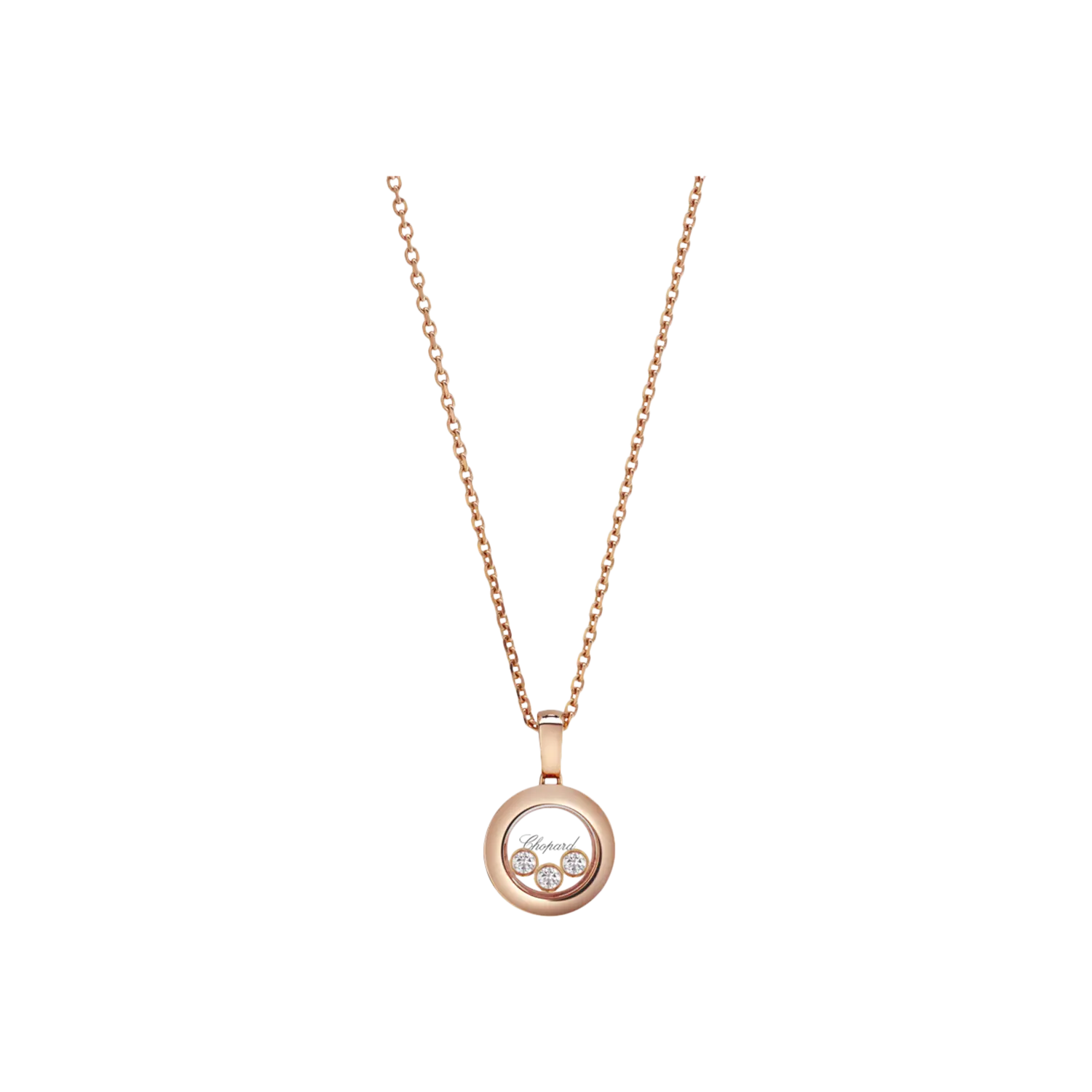 

Колье happy diamonds icons из розового золота с бриллиантами Chopard