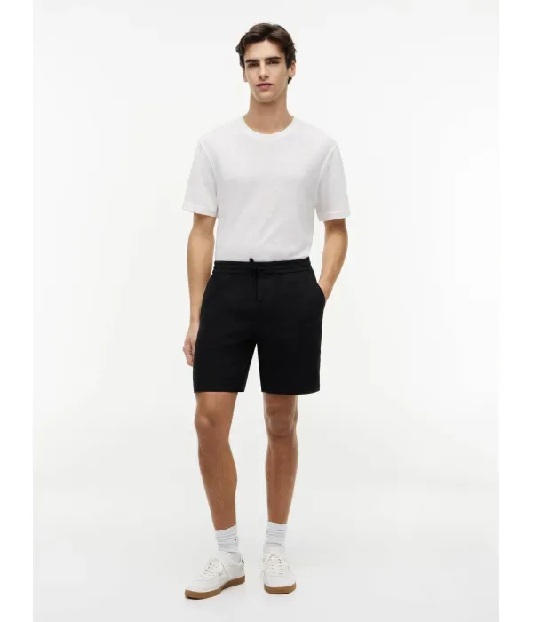 Льняные шорты DOVER regular fit Tommy Hilfiger, черный — фото 2
