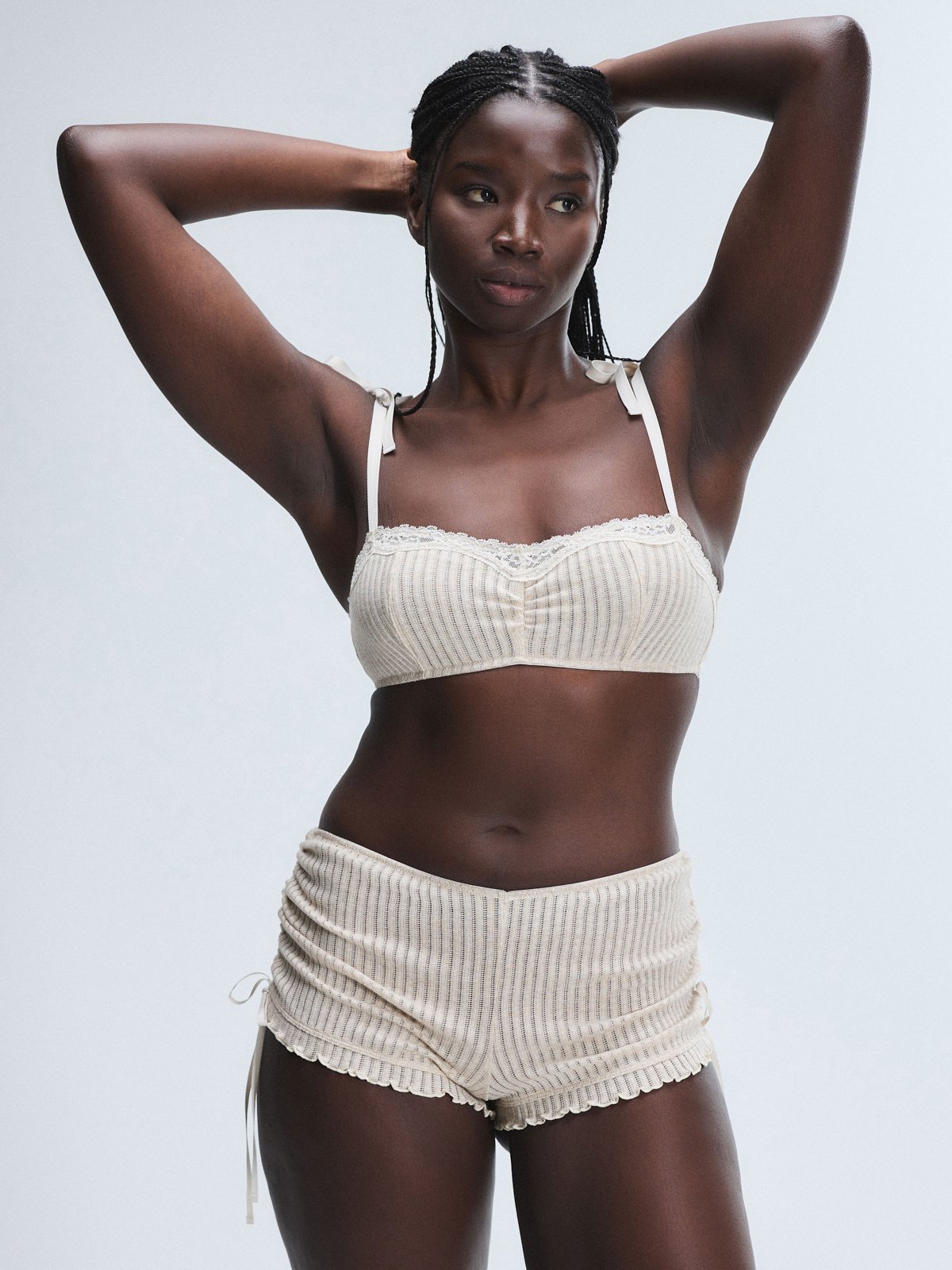 

Бралетт Savage X Fenty Always En Pointe, цвет Beige Latte Heather