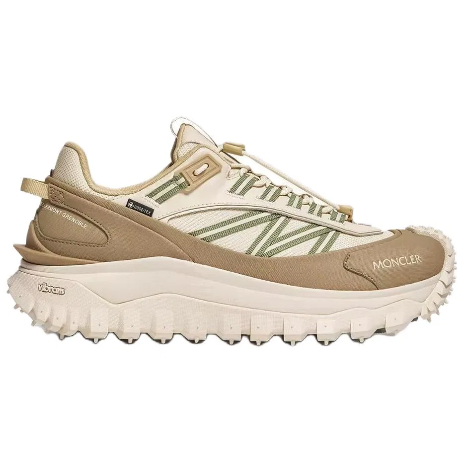 Кроссовки кожаные Moncler Light Beige — фото 3