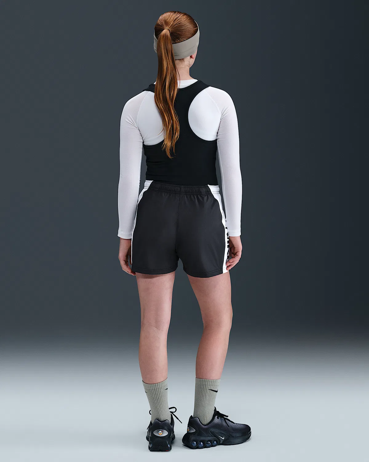 Детские шорты Nike Sportswear, Black/White/White/White — фото 4