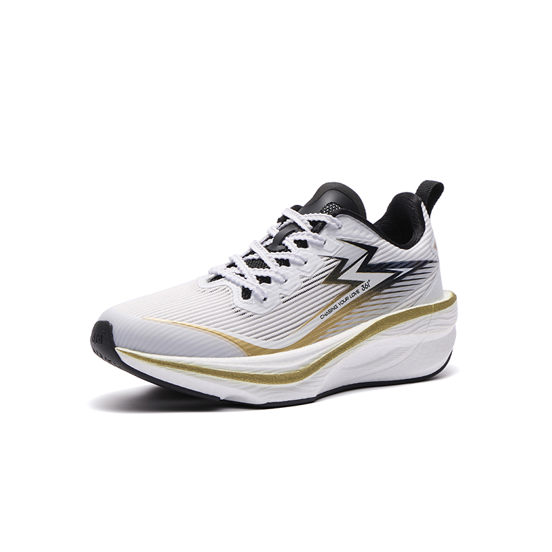 Детские беговые кроссовки Fei Ge 1.0 unisex 361°KIDS, белый/черный/золотой — фото 4