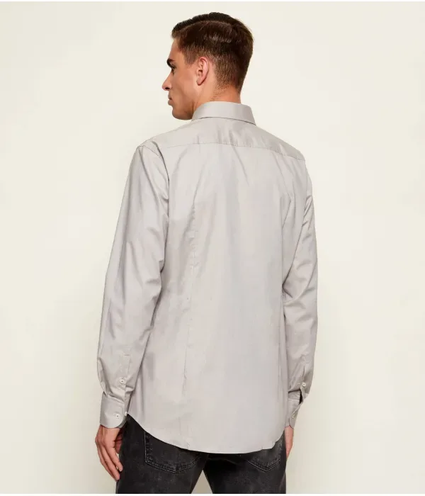 Рубашка H-HANK-kent-C1-214 slim fit Boss, серый — фото 3