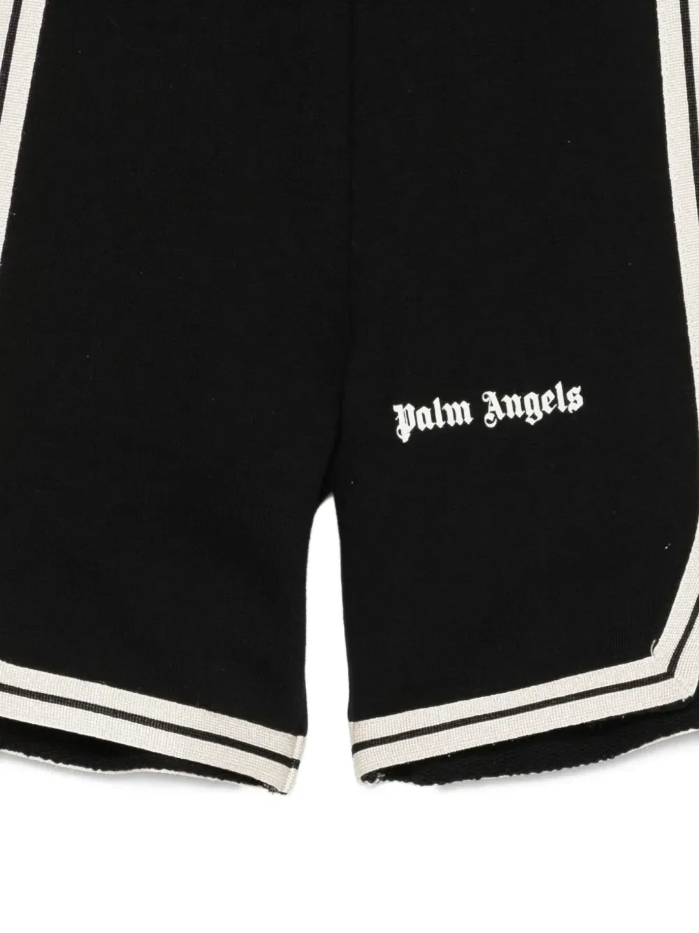 Шорты с логотипом и полосатыми деталями Palm Angels Kids, черный — фото 3
