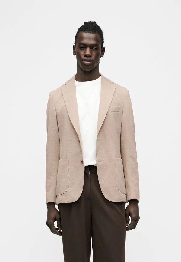 Куртка генри для межсезонья Boss, Dark Beige