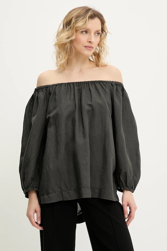 

Блузка с добавлением льна Answear.Lab, серый