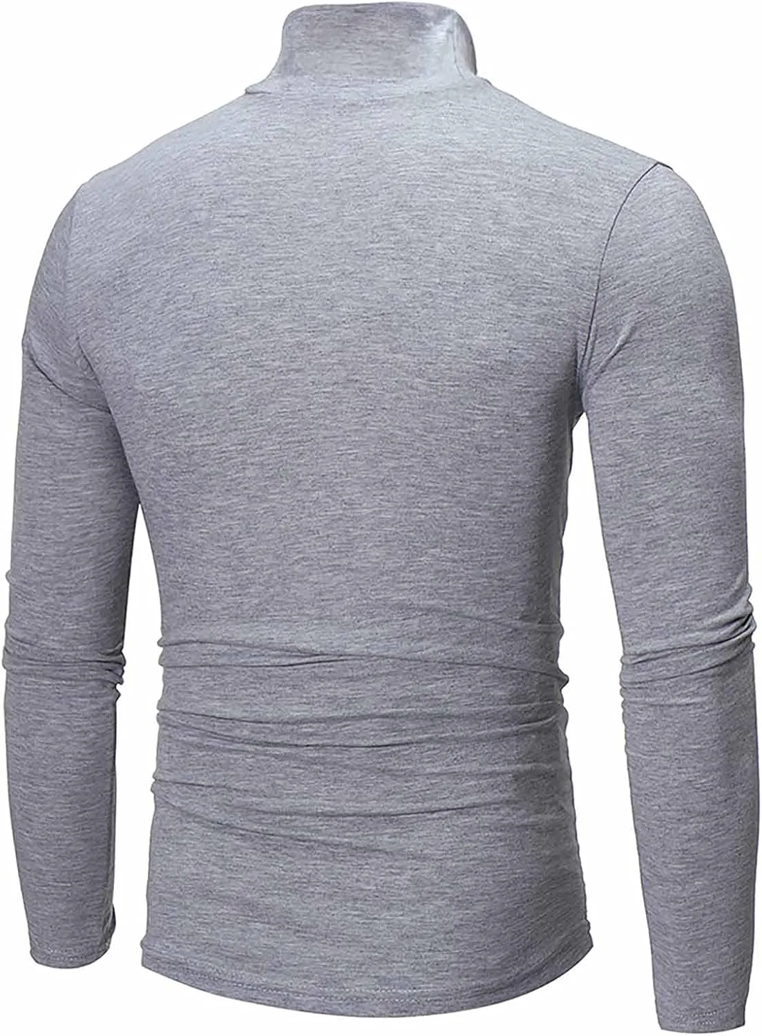 Мужская футболка-водолазка с длинным рукавом Slim Fit — фото 3