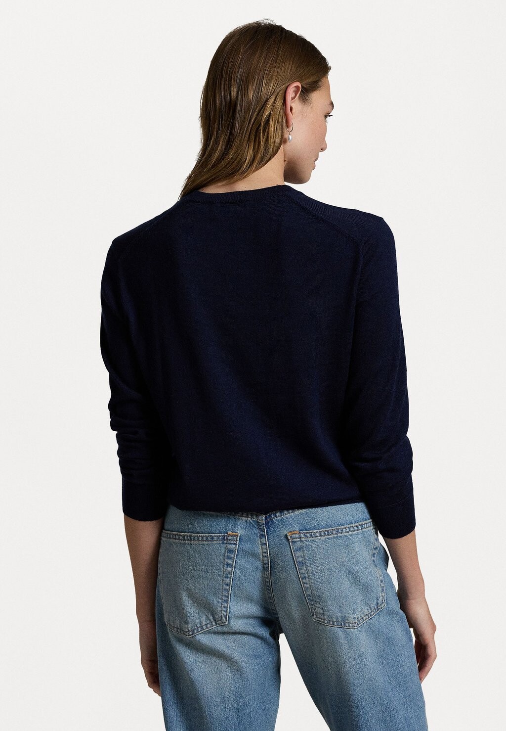 

Вязаный свитер WOOL CREWNECK SWEATER Ralph Lauren, темно-синий