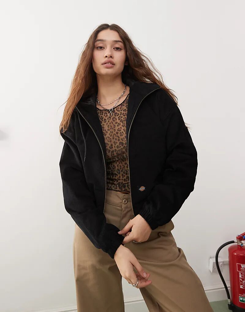 

Куртка с капюшоном из вельвета черного цвета Dickies