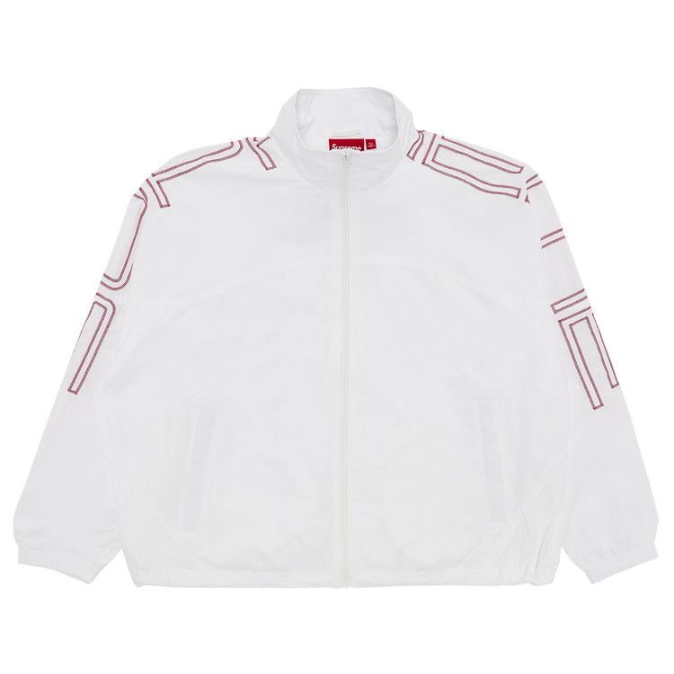 

Спортивная куртка Supreme Spellout Embroidered Track Jacket, White