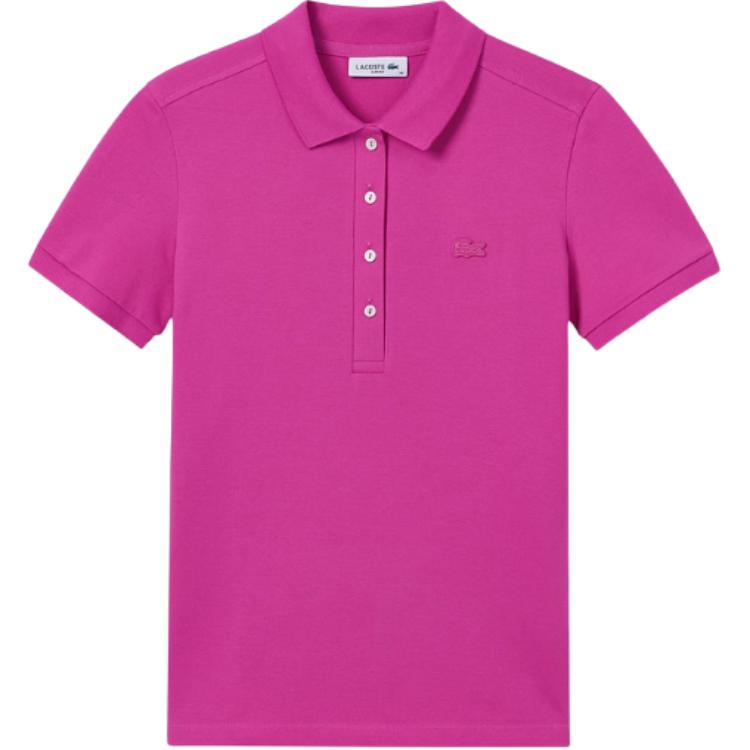 Поло LACOSTE с логотипом, фиолетовый