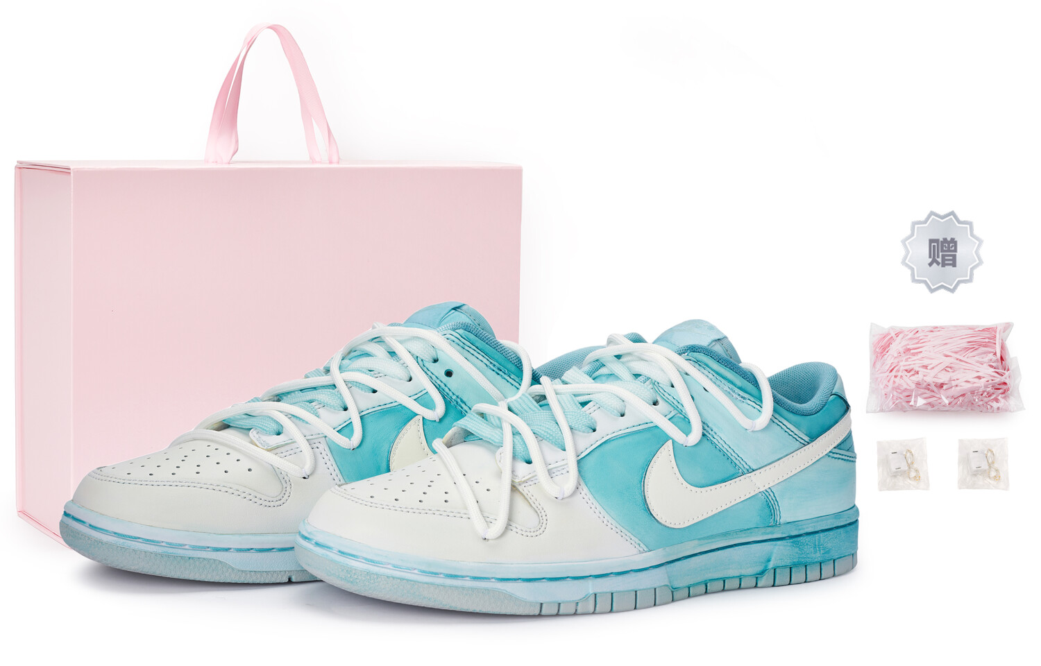 

Кроссовки Nike Dunk Skateboarding Shoes Men Low-top White, синий/белый