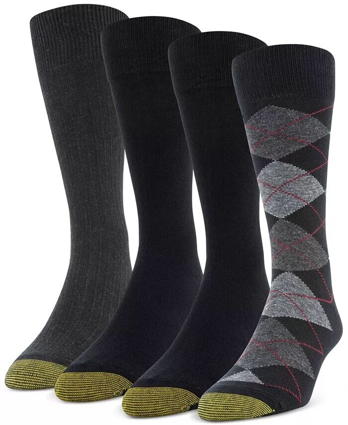 

Набор из 4 повседневных мужских носков Argyle Crew Gold Toe, серый