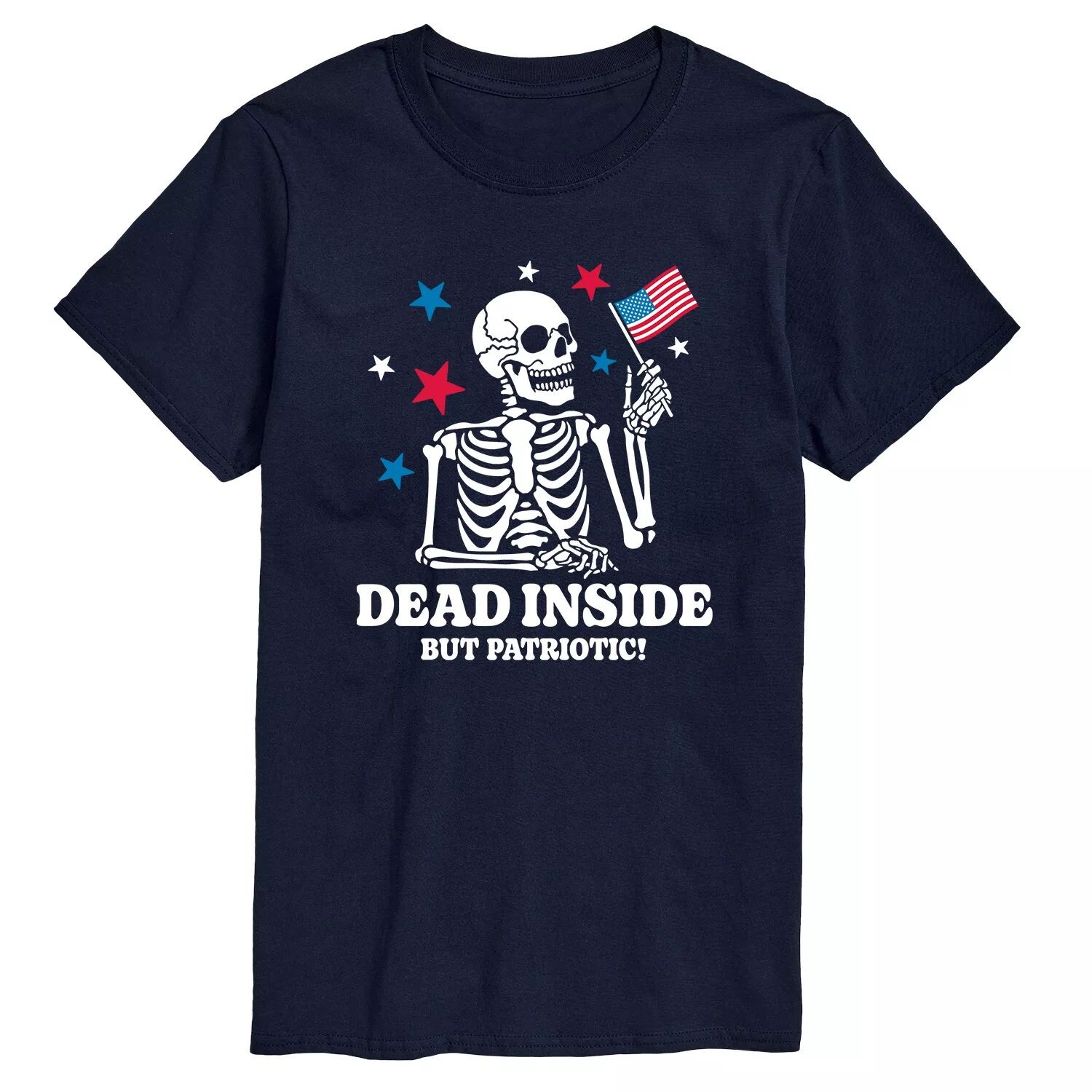 

Мужская футболка с рисунком Dead Inside Patriotic Licensed Character