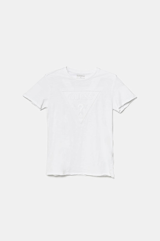 

Детская хлопковая футболка Guess, белый
