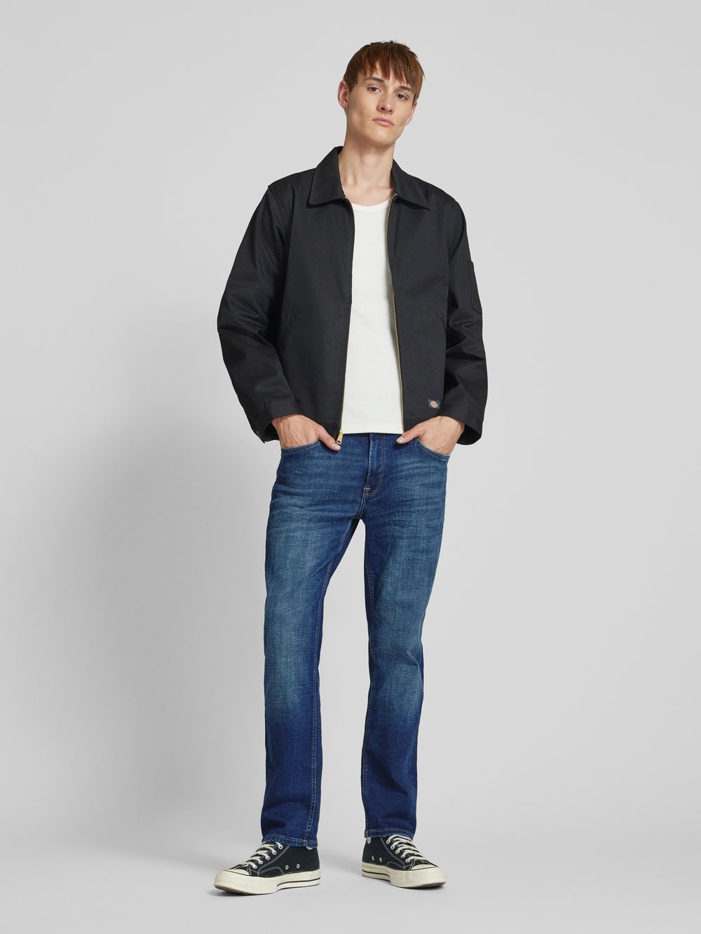 

Джинсы прямого кроя с застежкой на пуговицы, модель «CLARK» Jack & Jones