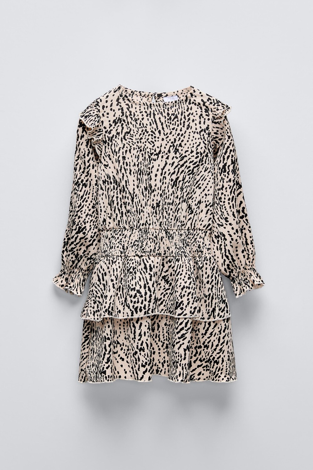 

Платье с текстурным принтом ZARA, экрю