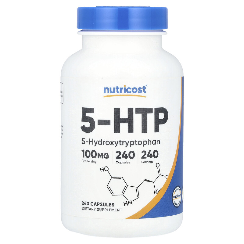

Nutricost, 5-HTP, 100 мг, 240 капсул