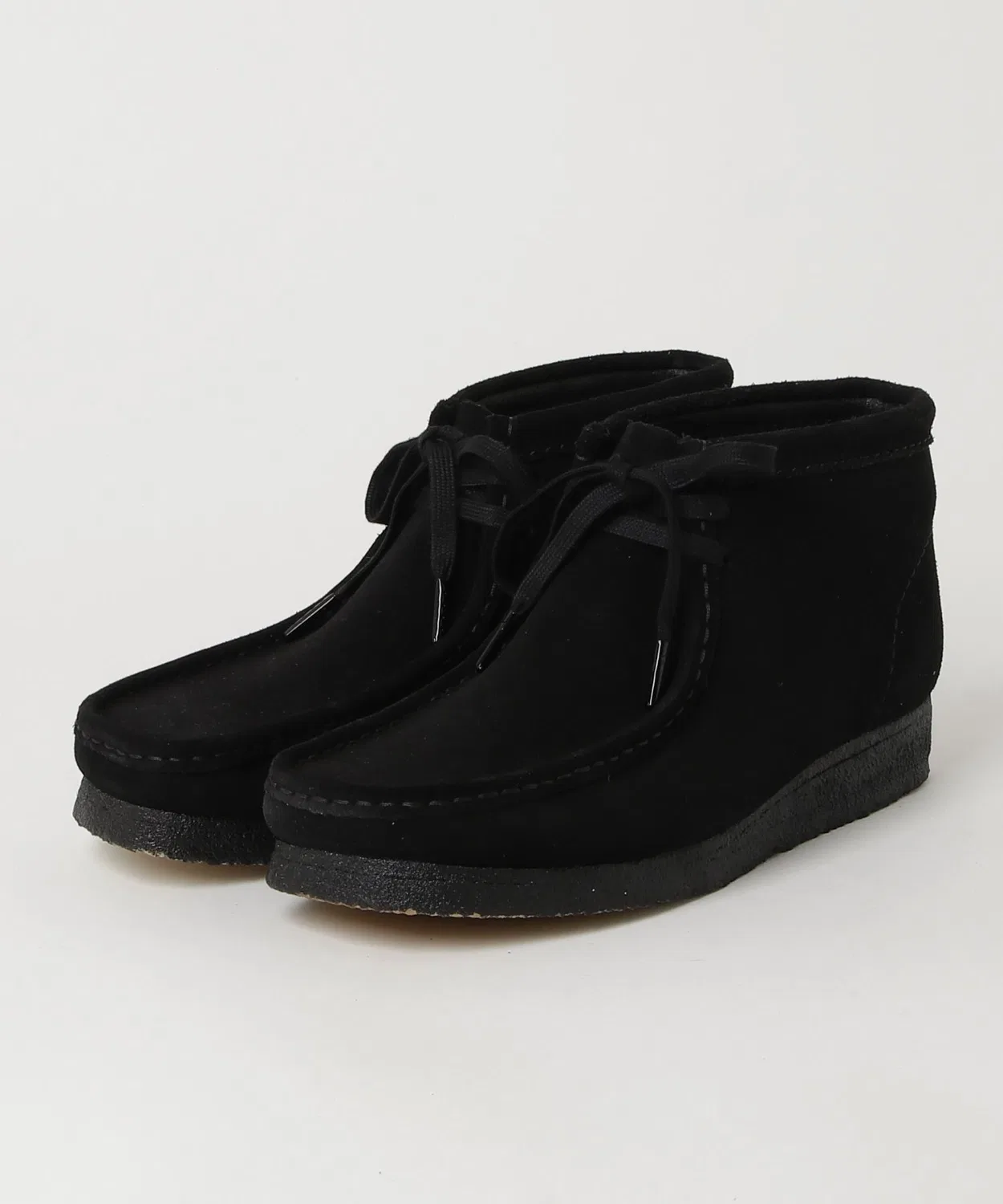 Ботинки Wallabee Boot из замши, Clarks, чёрные