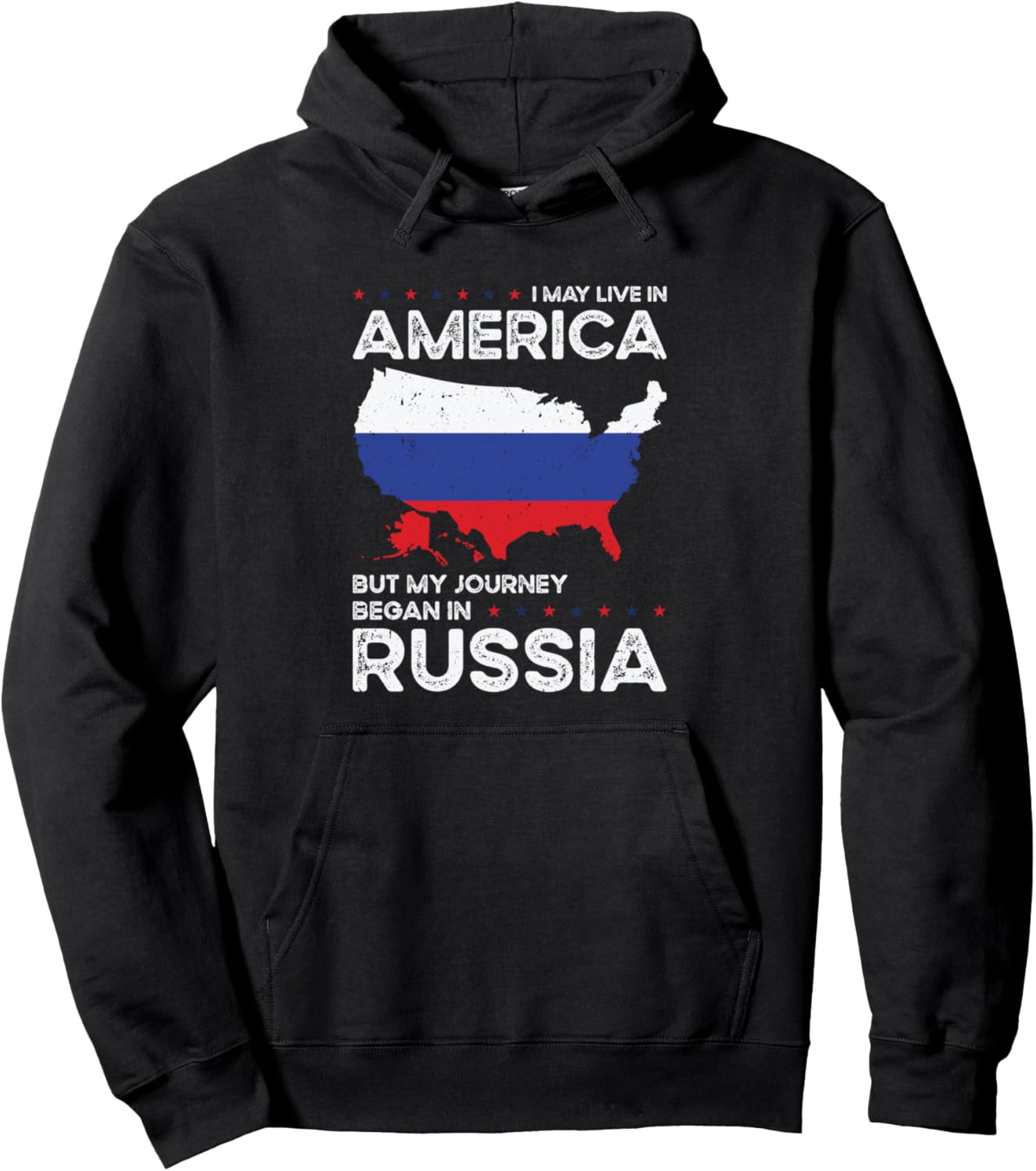 

Худи с надписью «Рожден в России, русский, американский, гражданство» May Live In America My Journey Began In Russian, черный