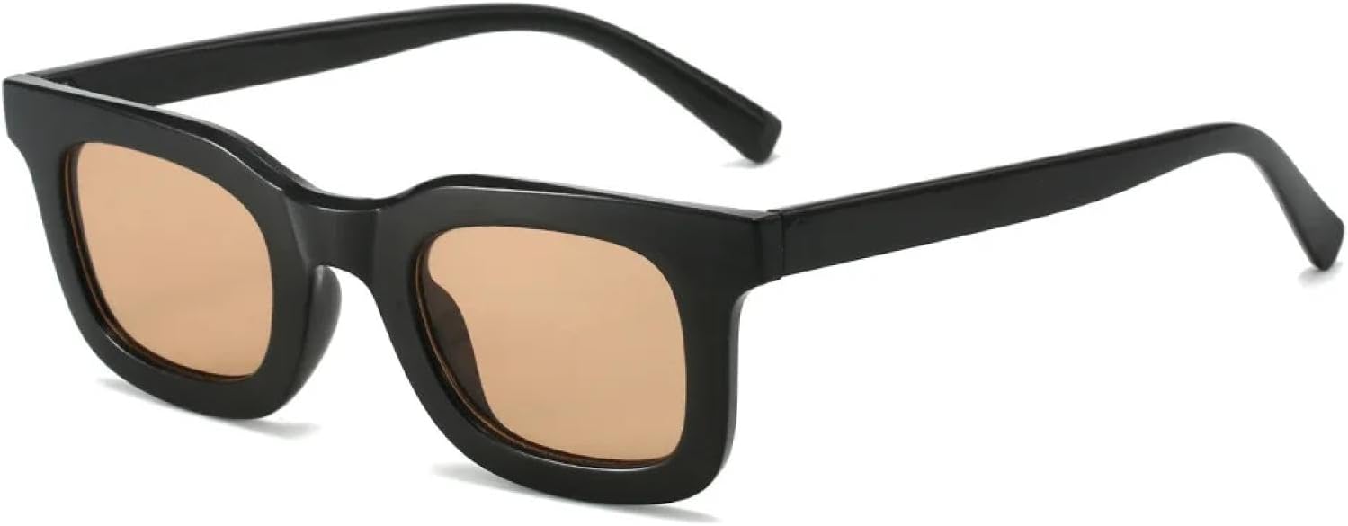 

Модные маленькие солнцезащитные очки для женщин в стиле ретро, ​​чайного цвета, желейные, мужские, трендовые панк-очки с градиентом, защита от УФ-излучения UV400 VVTWSSW, Black Tea