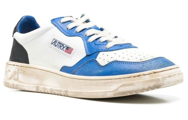Кроссовки medalist super vintage leather low sneakers 'white black blue' Autry, белый — фото 2
