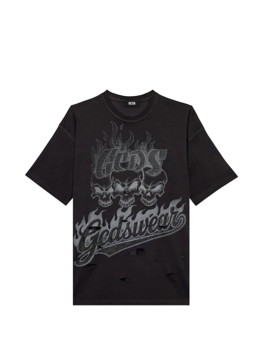 

Футболка с принтом черепа Gcds, черный