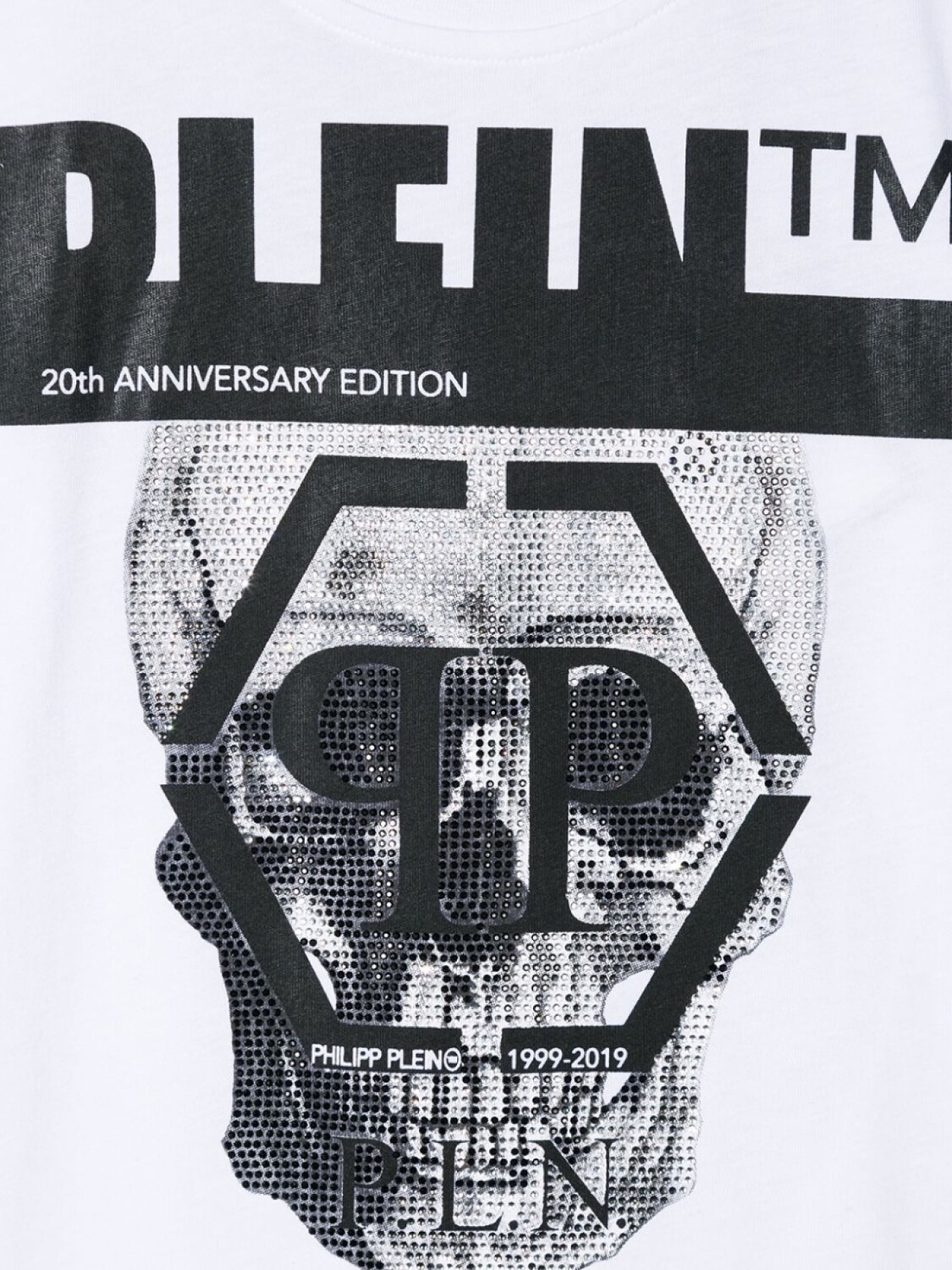 Philipp Plein футболка с принтом Skull, белый — фото 3