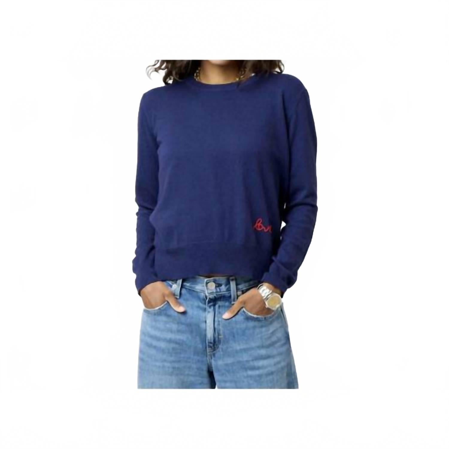 

Длинный свитер с рукавами в стиле пэчворк индиго KERRI ROSENTHAL