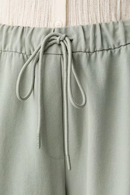 Брюки из материала Calvin Klein, зеленый — фото 4