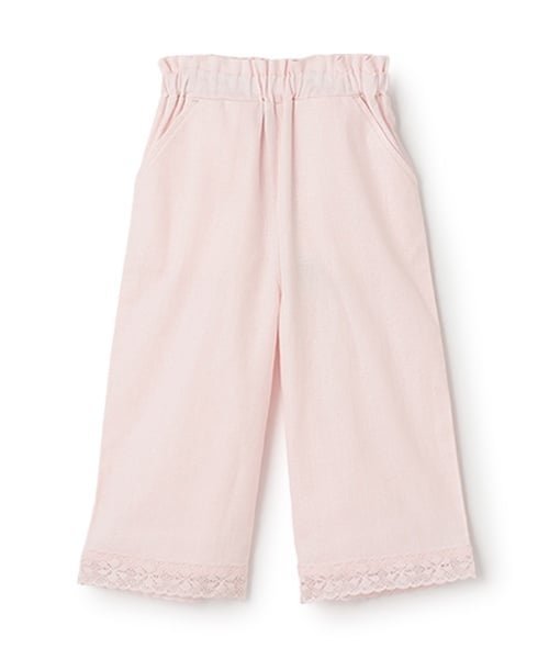 Широкие брюки с боковой шнуровкой (детские) Petit main, Light Pink