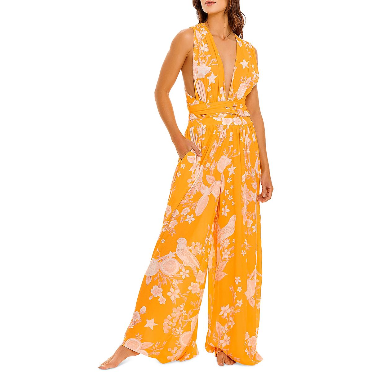 

Женский комбинезон Florence Halter Wide Leg Agua Bendita, мультиколор