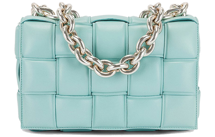 

Bottega Veneta Сумка-тоут из овчины с цепочкой и кассетой, женская, цвет мятный