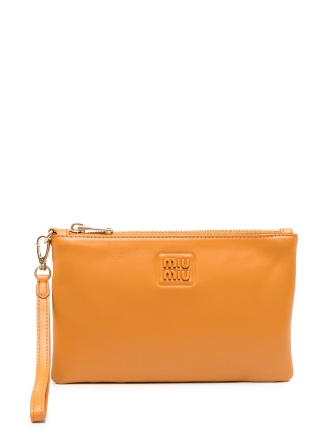 

Miu Miu клатч с логотипом, желтый
