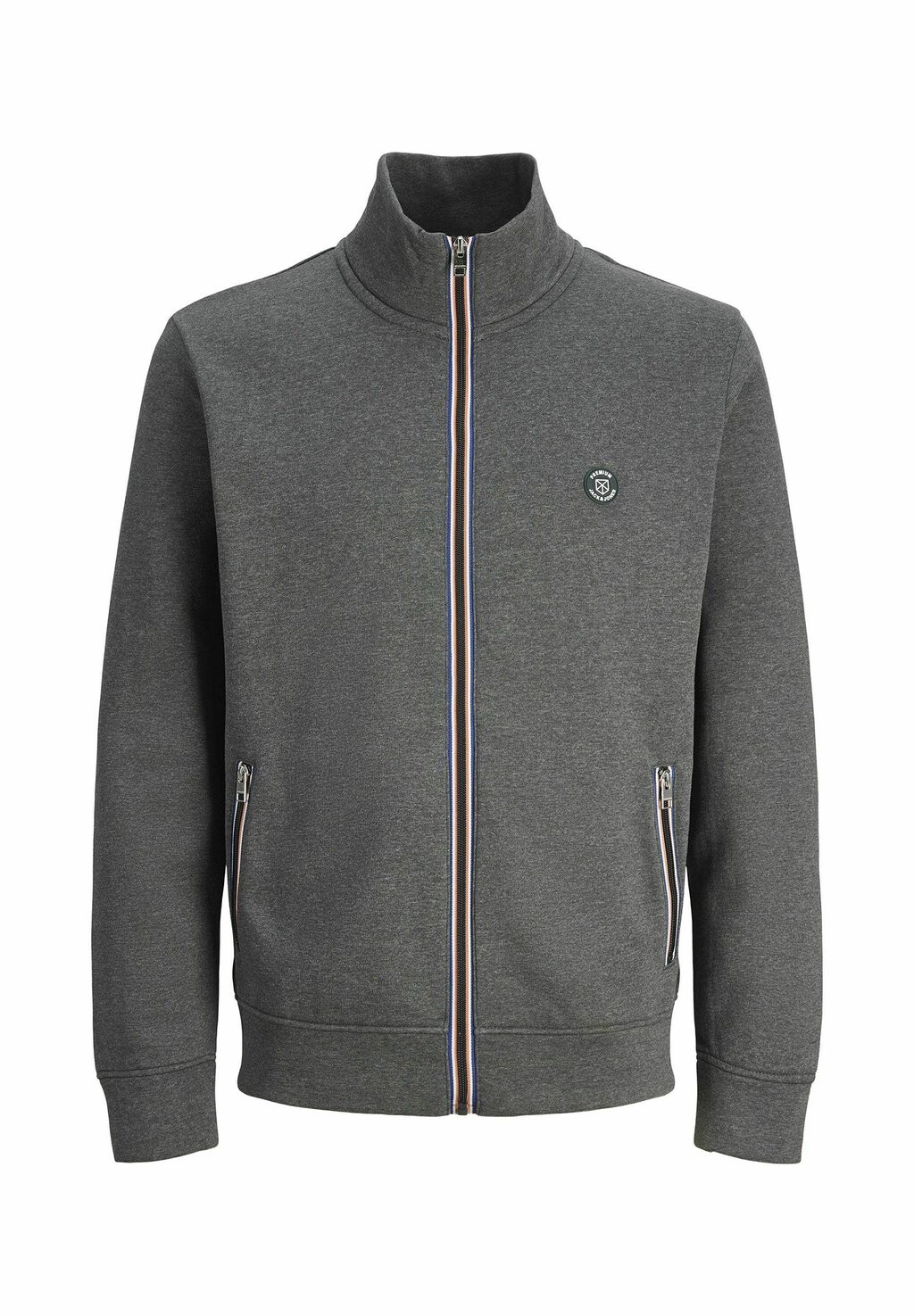 

Толстовка на молнии EINFARBIG Jack & Jones PREMIUM, цвет Mottled Dark Grey