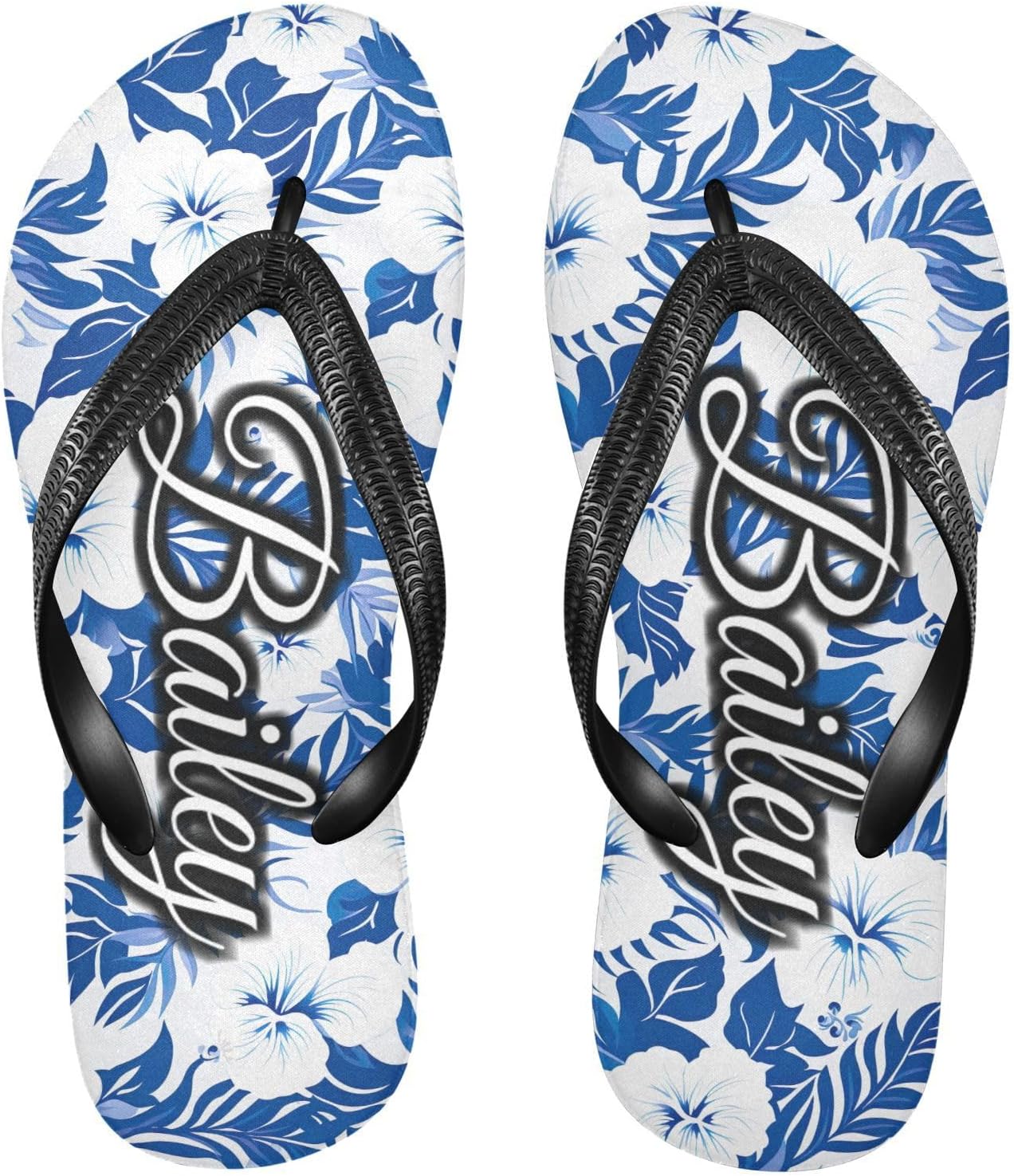 

Пляжные шлепанцы с тигровыми полосами, сандалии для душа, резиновые нескользящие летние тапочки на заказ для женщин и мужчин Sinestour, голубой