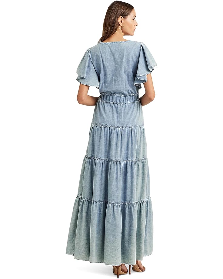 

Платье LAUREN Ralph Lauren Chambray Tiered Maxidress, цвет Isla Wash