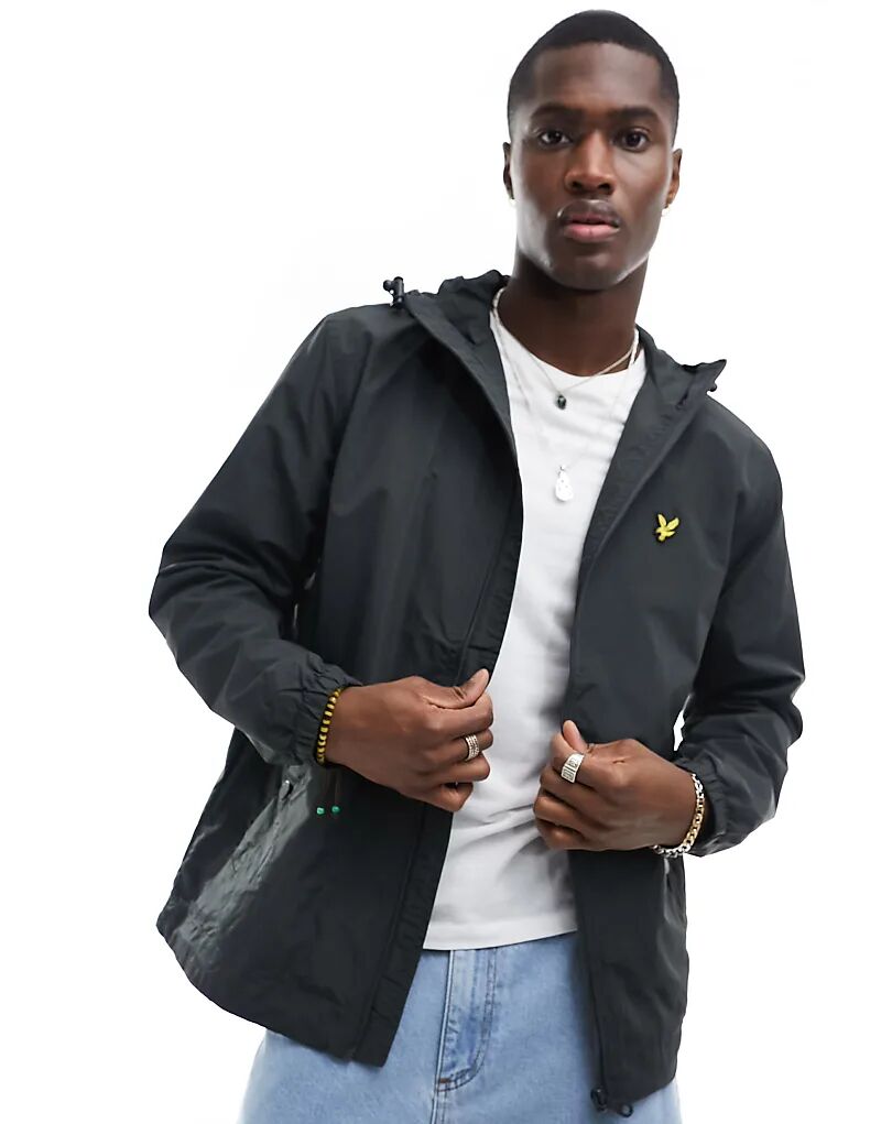 

Куртка Lyle & Scott с капюшоном и застежкой-молнией, темно-серый цвет
