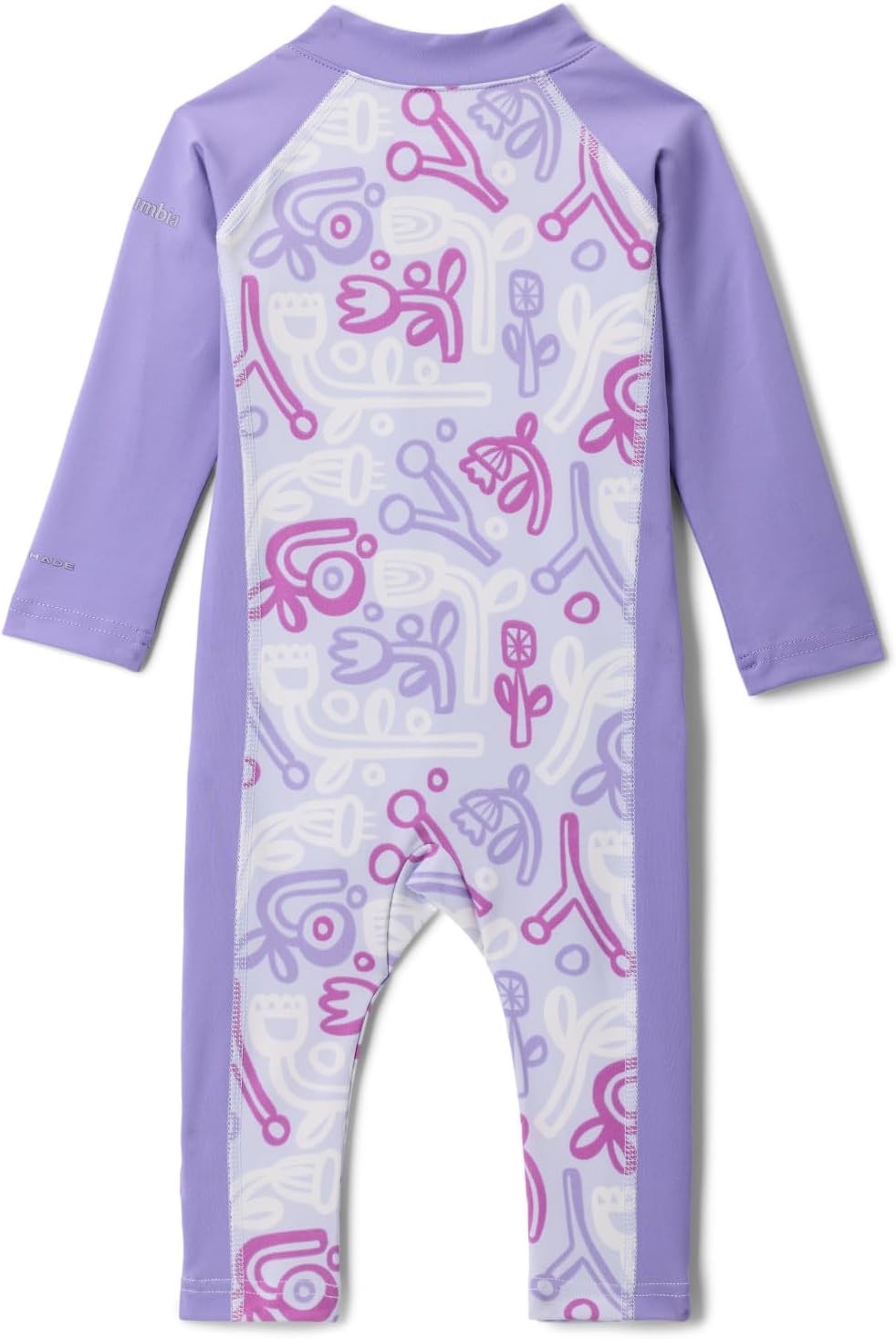 Колумбия Baby Sandy Shores II комбинезон от солнца Columbia, Snowdrift Marker Made/Paisley Purple — фото 2