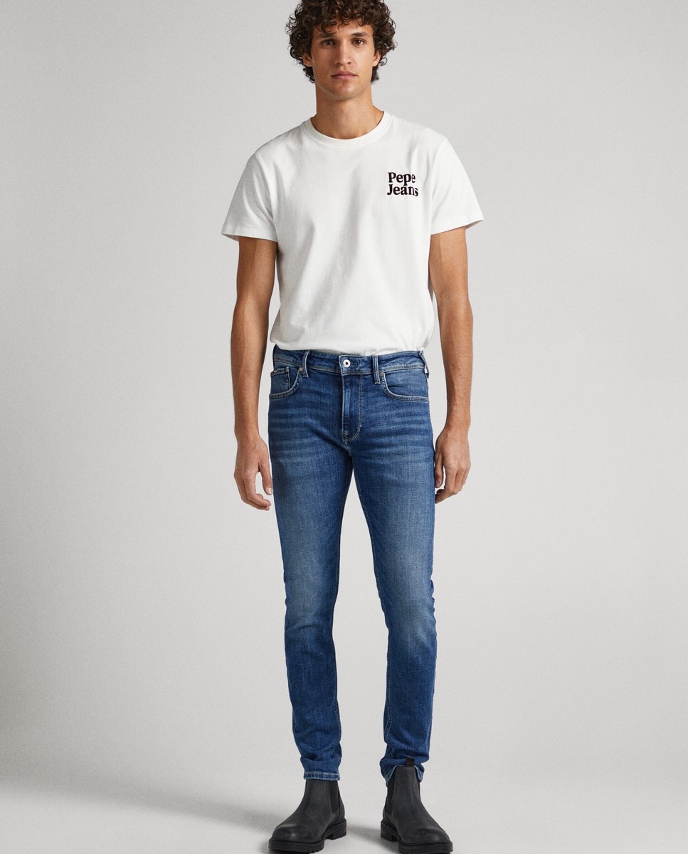 

Мужские джинсы скинни Finsbury синего цвета Pepe Jeans, синий