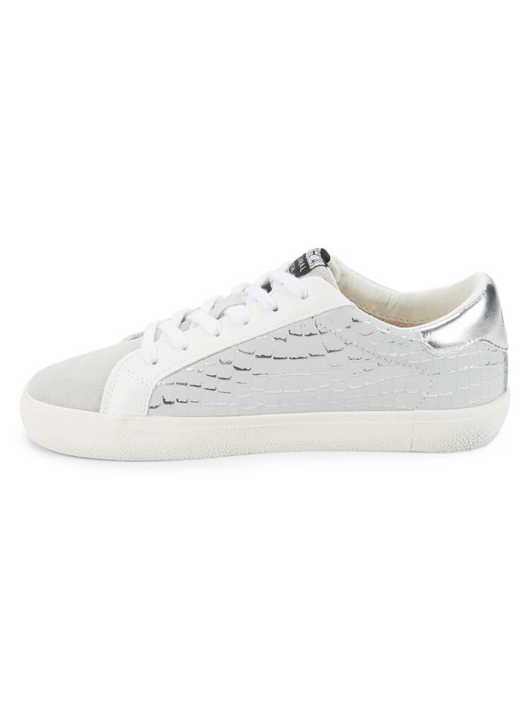 Кроссовки Superstar из кожи с тиснением под крокодила Vintage Havana, цвет Light Grey — фото 4