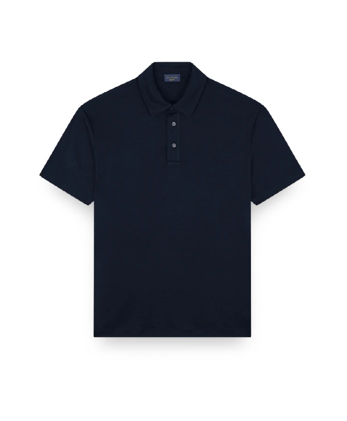 

Мягкая хлопковая рубашка поло Paul & Shark, синий